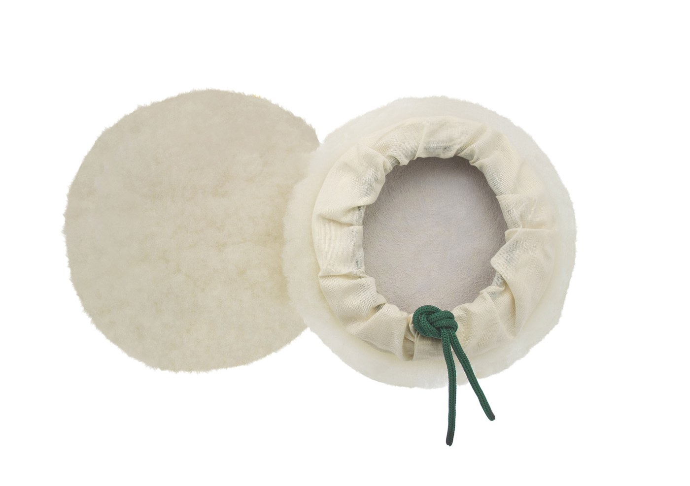 Flexipads 40010 150mm Merino Lambs Wool Tie Cord Bonnet with 32mm Wool Pile