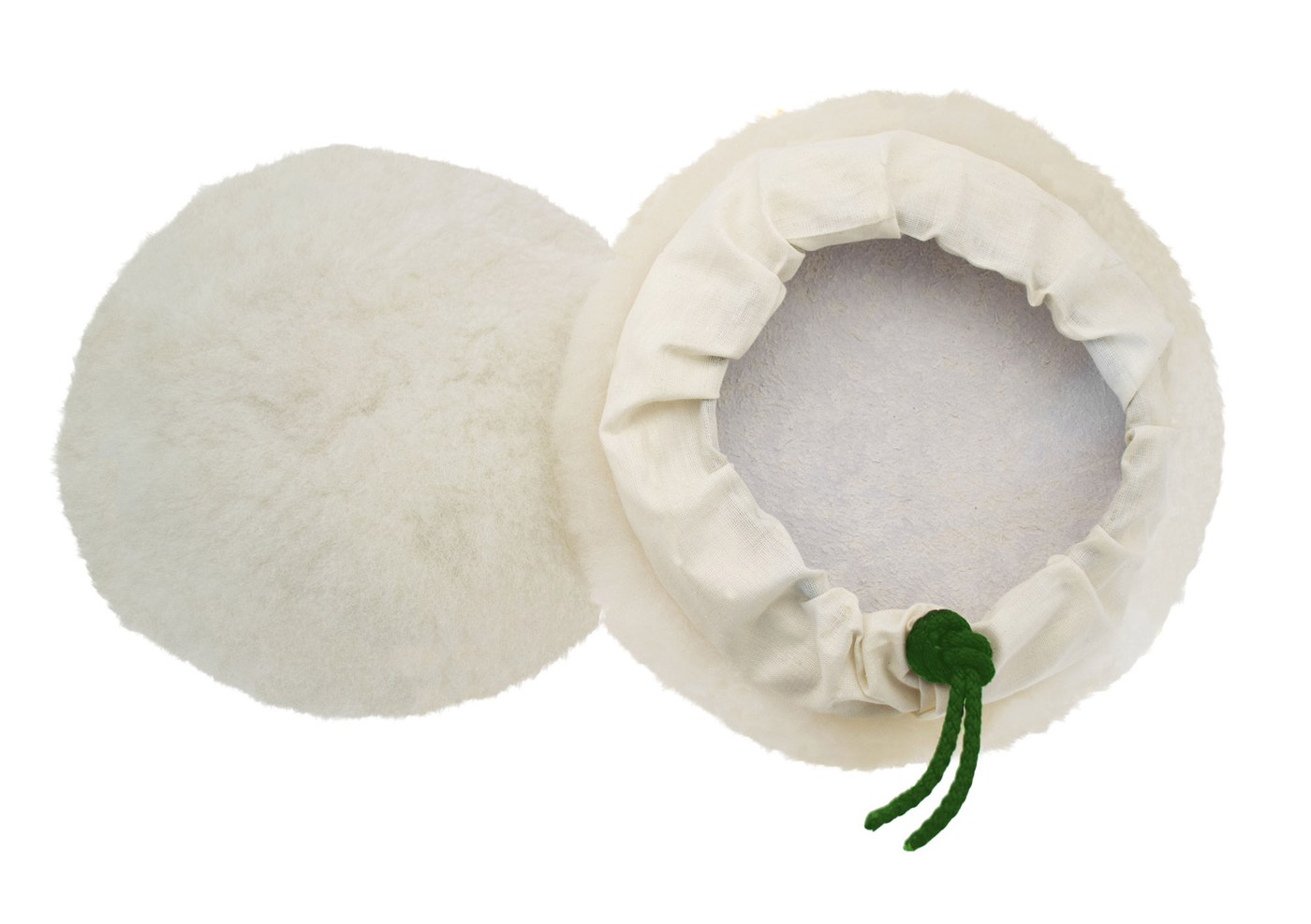 Flexipads 40015 180mm Merino Lambs Wool Tie Cord Bonnet with 32mm Wool Pile