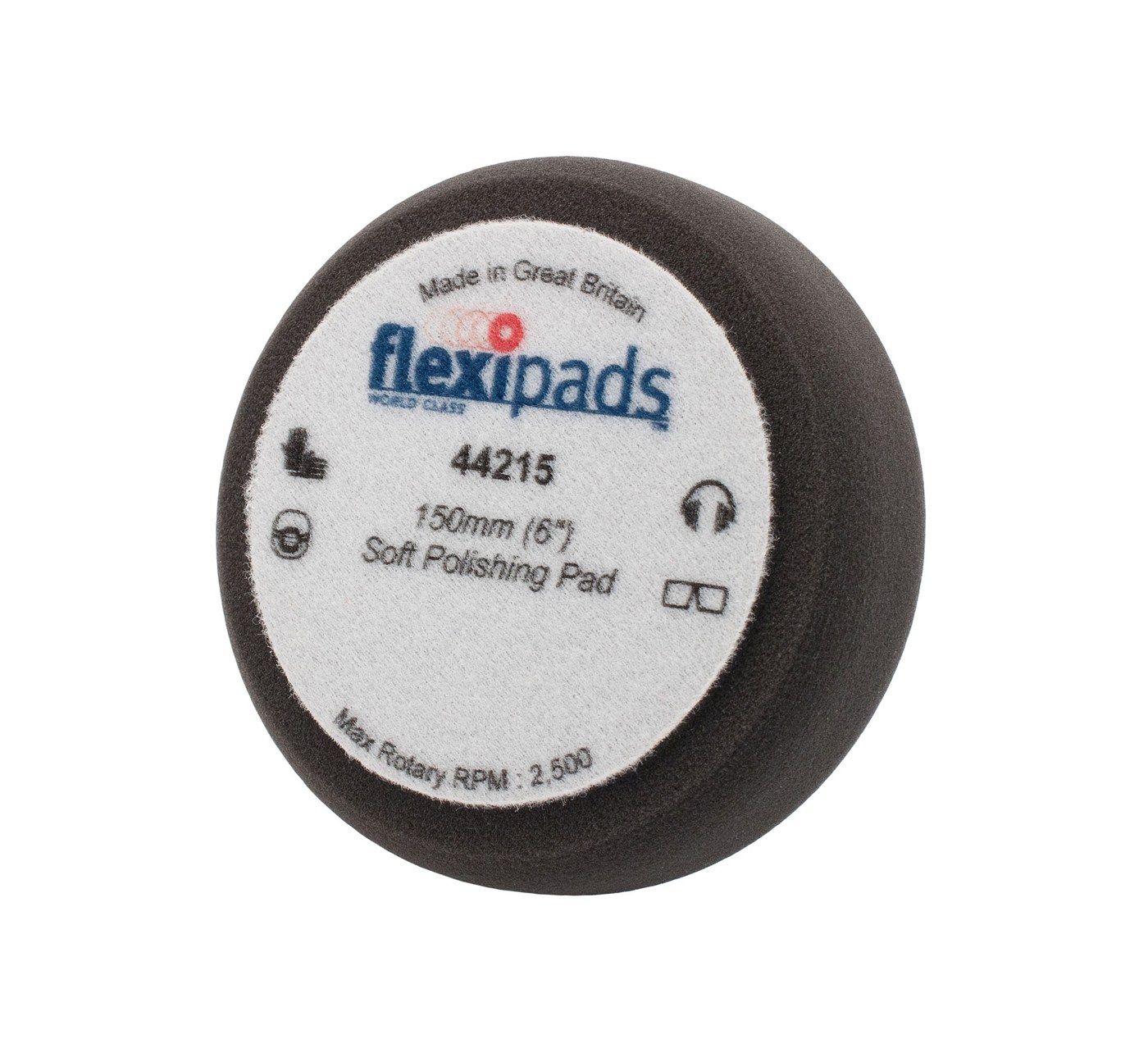 Flexipads 44215 150 x 50mm BLACK GRIP Soft Polishing Foam Pad