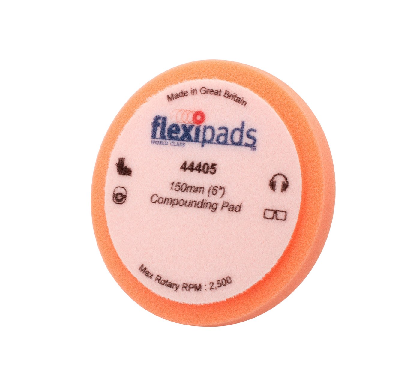 Flexipads 44405 150 x 25mm (6") ORANGE GRIP Firm Cut Foam Pad