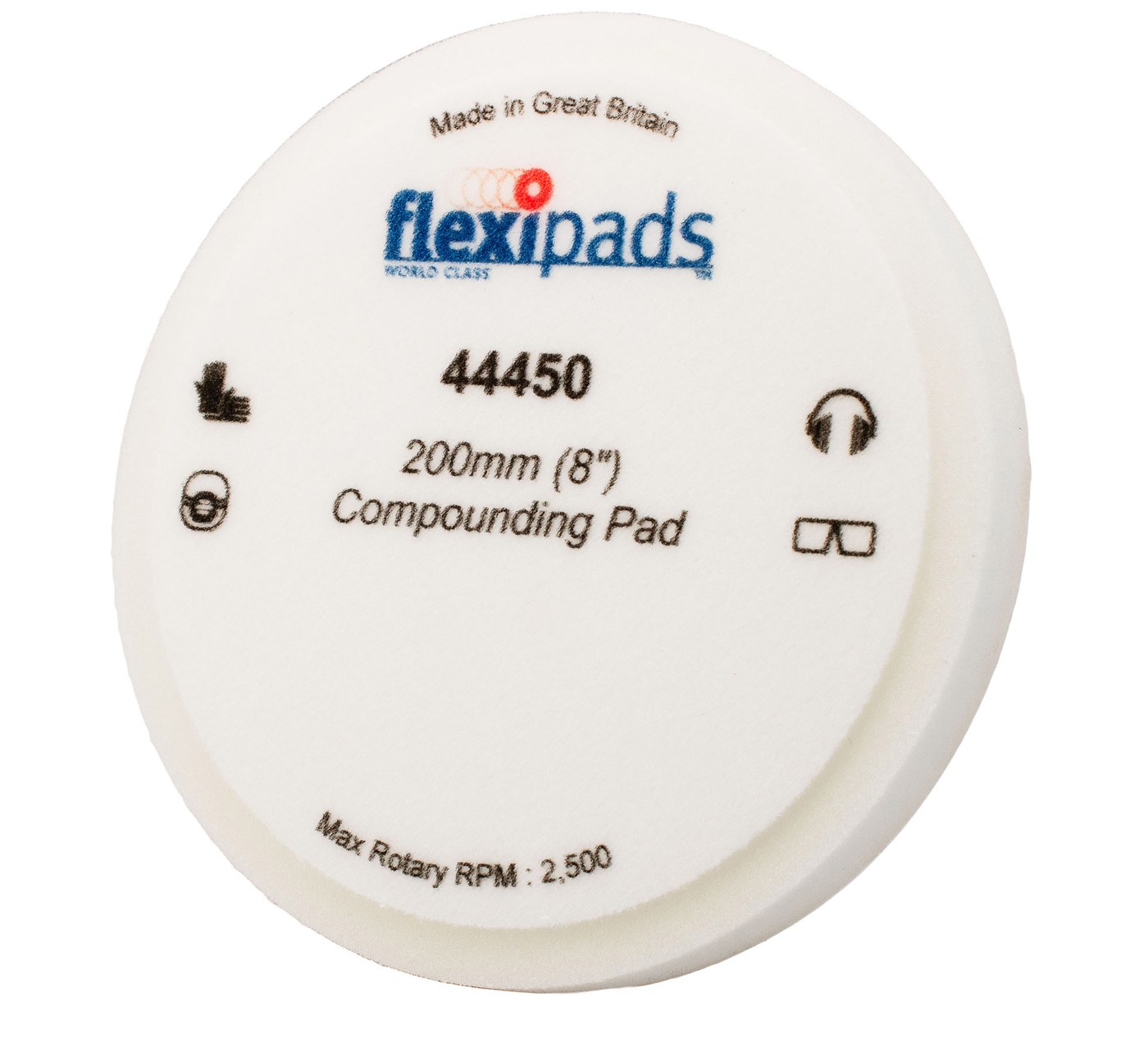 Flexipads 44450 200 x 30mm WHITE GRIP Firm Cut Foam Pad