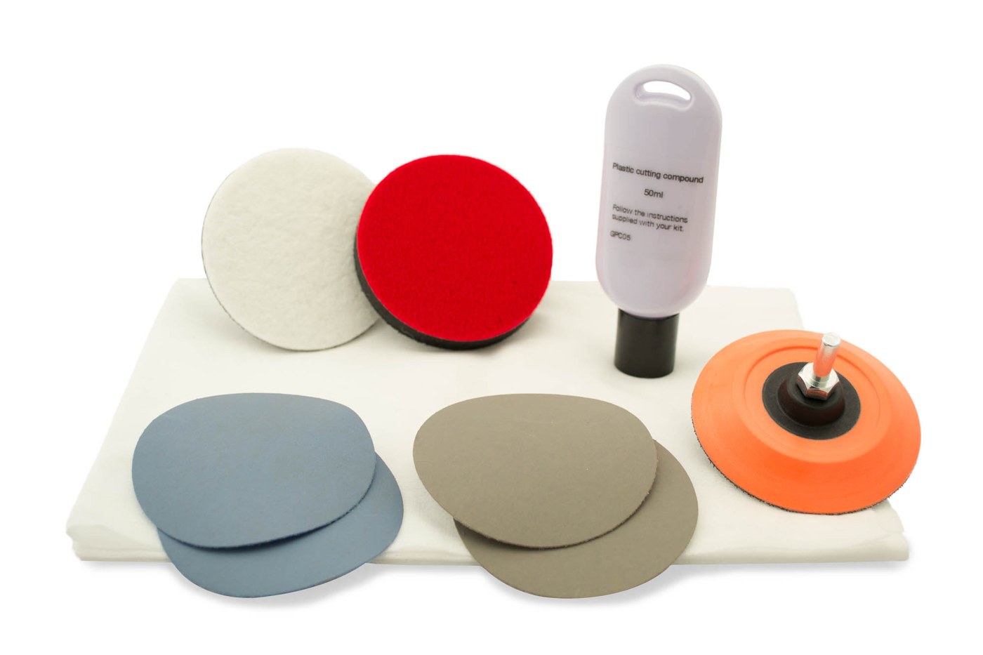 Flexipads GP207 75mm (3") Plastic Scratch Repair & Polishing Kit