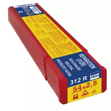GYS 54 stainless steel electrodes 312 - Ø 2.5 mm - Plastic case