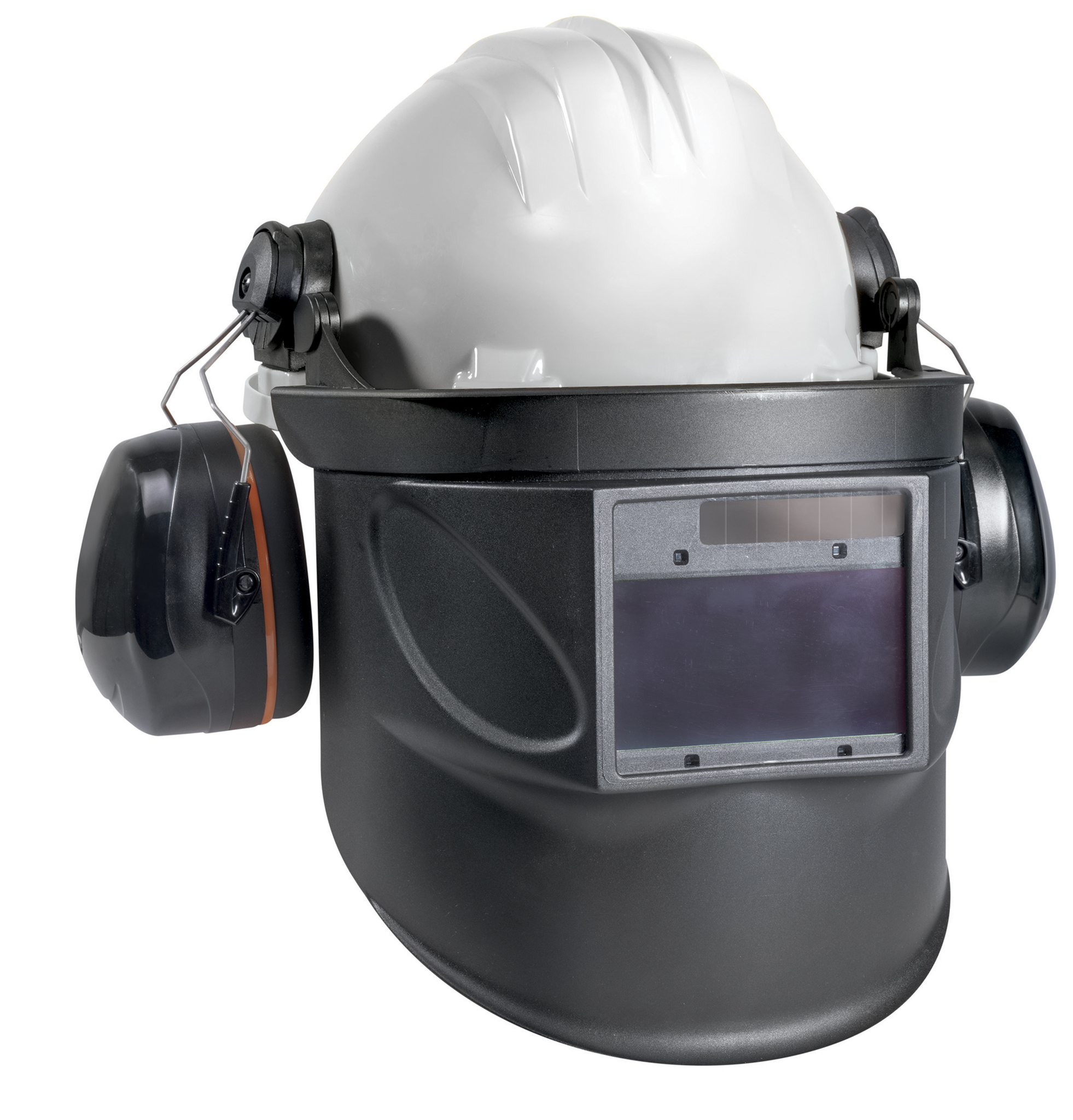 GYS HARD HAT WITH HEARING & VISION PROTECTION SHADE 5-8/9-13