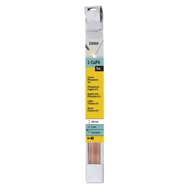GYS BRAZING RODS COPPER PHOSPHORUS 6% Ø 2mm - L. 500mm - 1kg - Blister