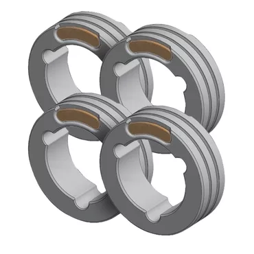 GYS SET OF 4 TWIN DRIVE ROLLS - ALU ø1.2/1.6 (orange/yellow)