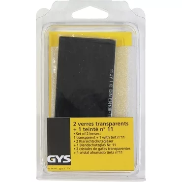 GYS 2 WHITE AND 1 BLACKTRANSPARENT LENSES (105x50) - SHADE 11