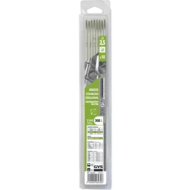 GYS 10 STAINLESS STEEL ELECTRODES - 308L - Ø2.5 (BLISTER)