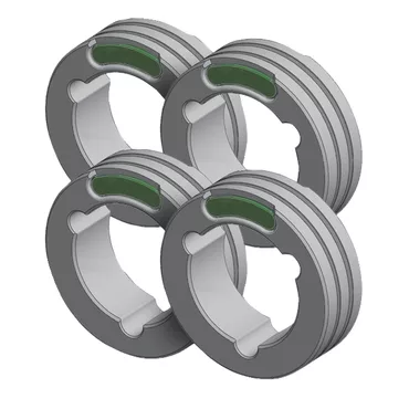 GYS SET OF 4 TWIN DRIVE ROLLS - STEEL ø0.6/0.8 (green/blue)
