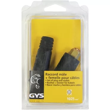 GYS MALE + FEMALE CONNECTORS CFM25.14 - Blister