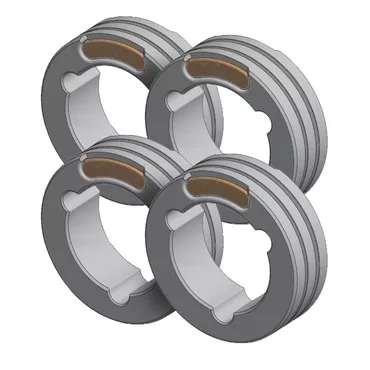 GYS SET OF 4 TWIN DRIVE ROLLS - STEEL ø1.2/1.6 (yellow/orange)
