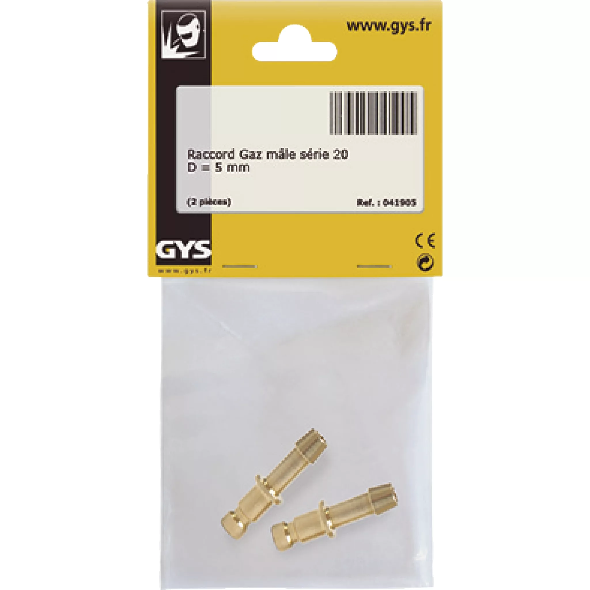 GYS 2 QUICK RELEASE Ø5MM MALE GAS CONNECTORS - TIG TORCH