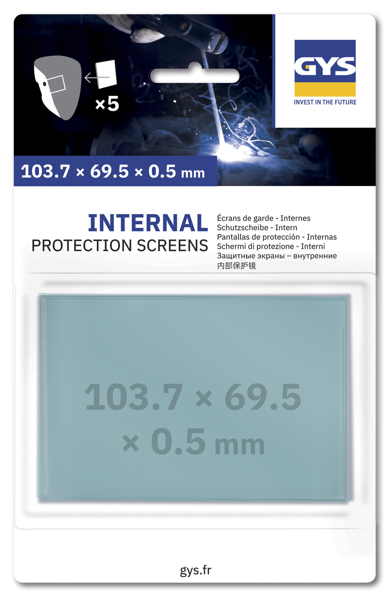 GYS 5 INT. SCREENS 103.7 x 69.5 x 0.5 - ERGOTECH+ / APOLLO
