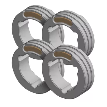 GYS SET OF 4 TWIN DRIVE ROLLS - STEEL CORED WIRE ø1.4/2.0