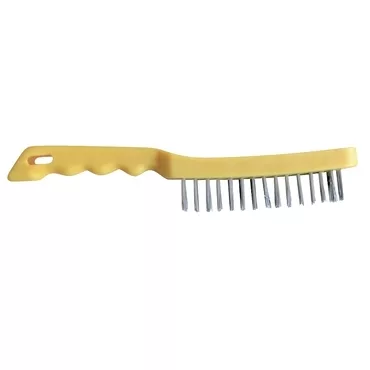GYS STAINLESS STEEL BRUSH, 4 ROWS - PLASTIC HANDLE