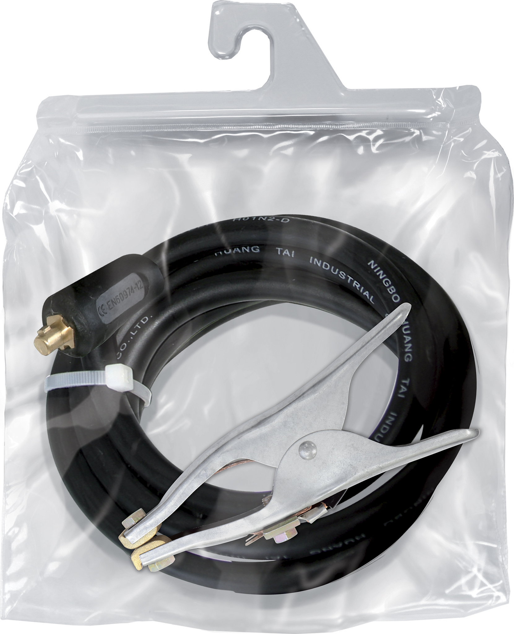 GYS EARTH CABLE 250A - 25mm² H07- 4m - CONNECT. 35/50mm² - Braided clamp