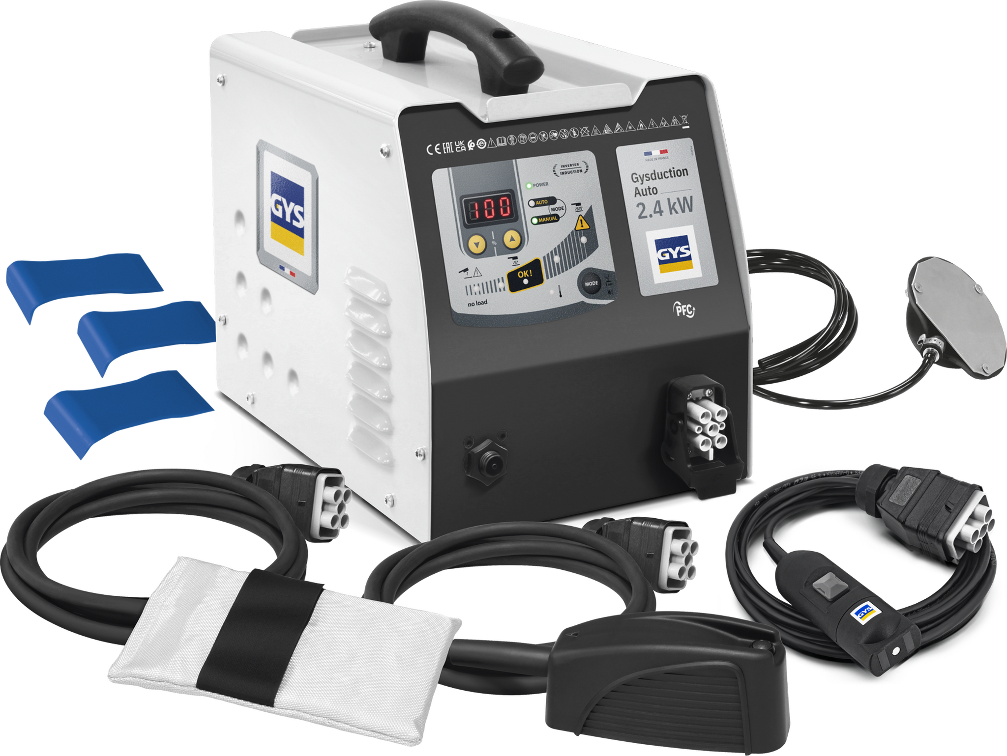 GYS GYSDUCTION AUTO BODY SHOP (Generator+3 inductors+chocks+foot pedal)