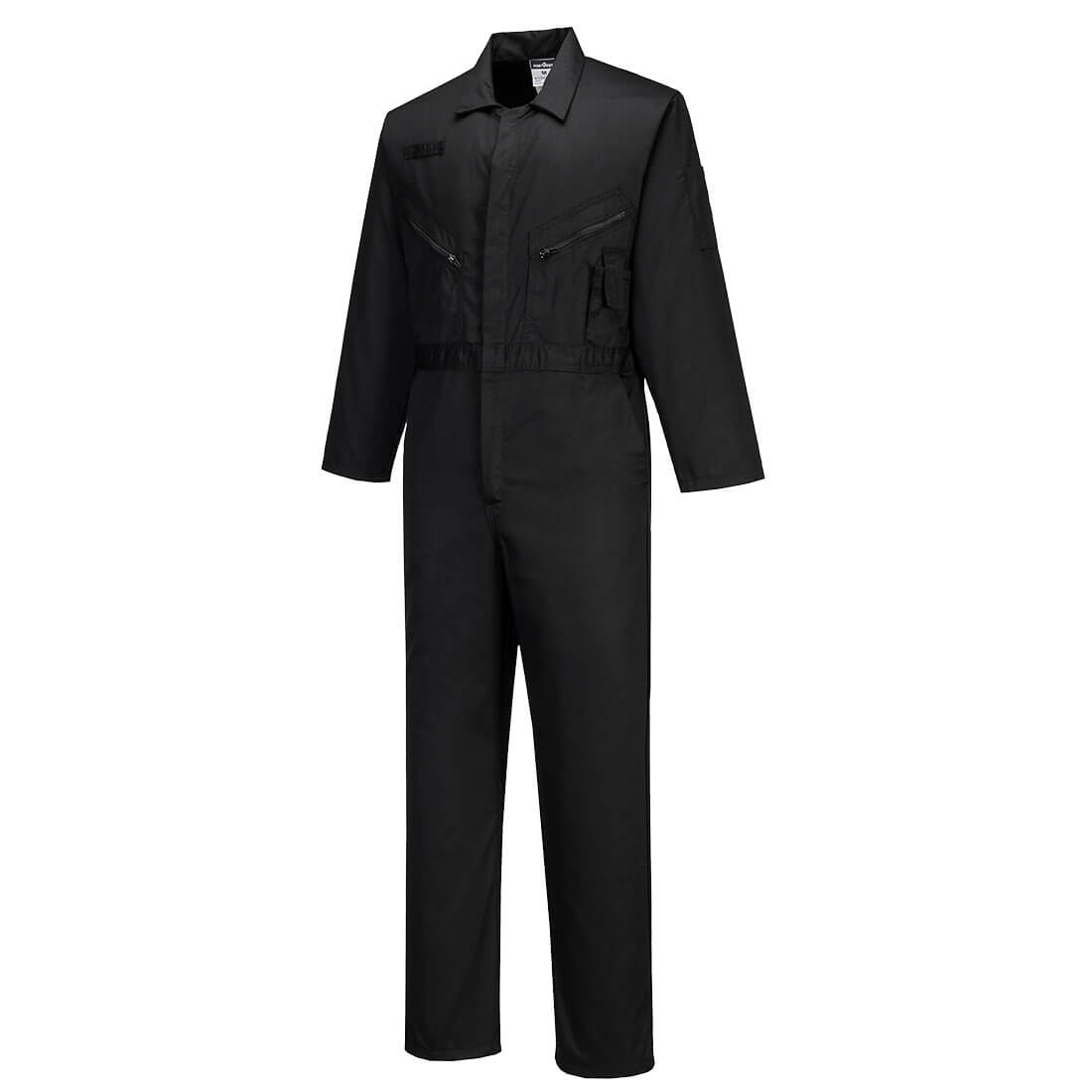 Portwest C813 Zip Coverall Black S, 31in leg