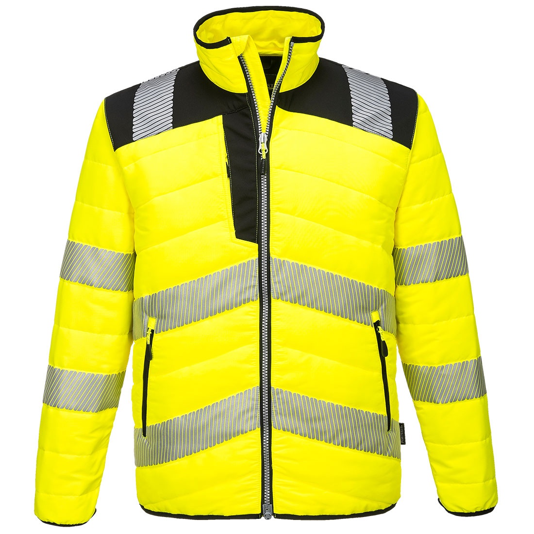 Portwest PW371 Hi-Vis Baffle Jacket Yellow/Black XXL