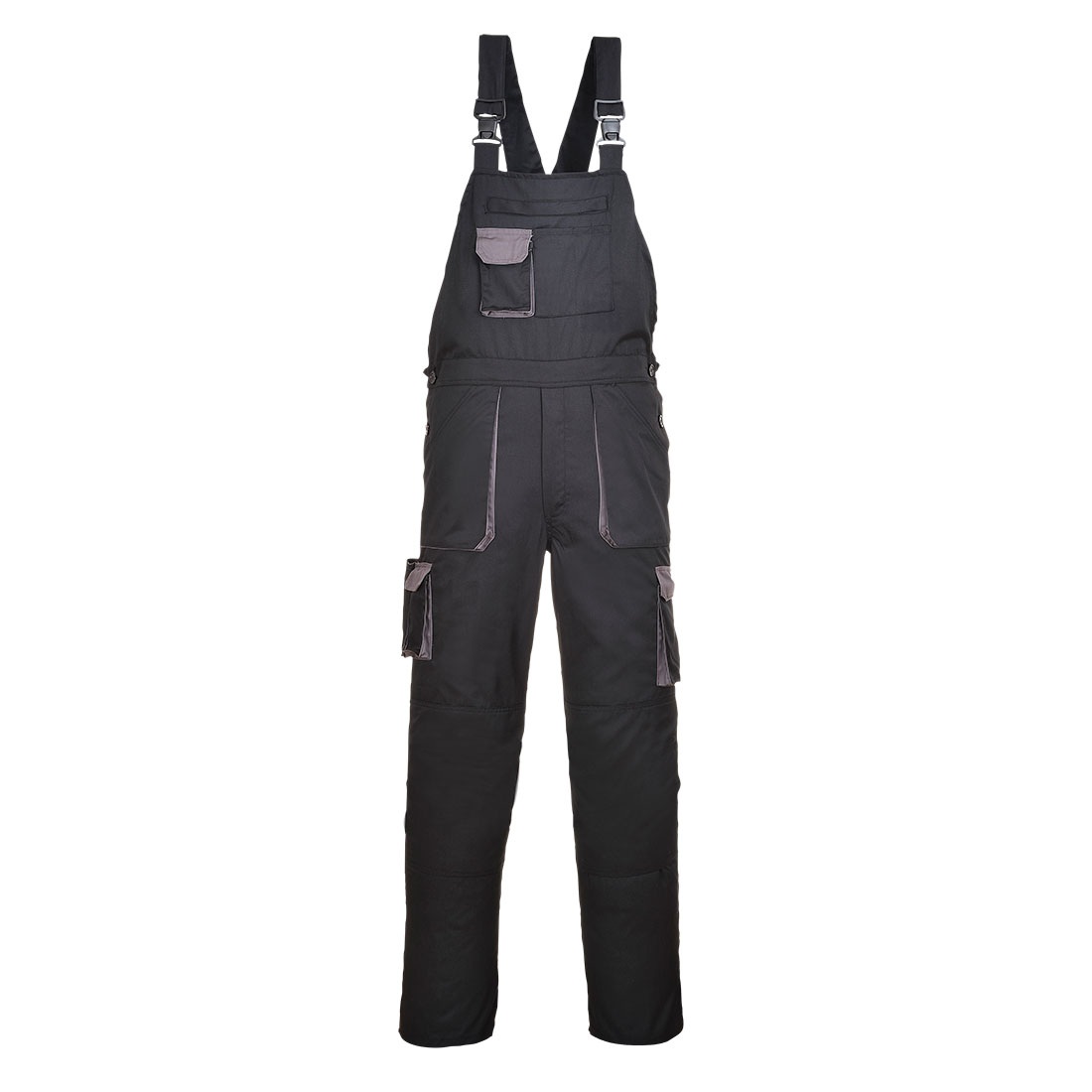 Portwest TX12 Bib & Brace Black/Grey S