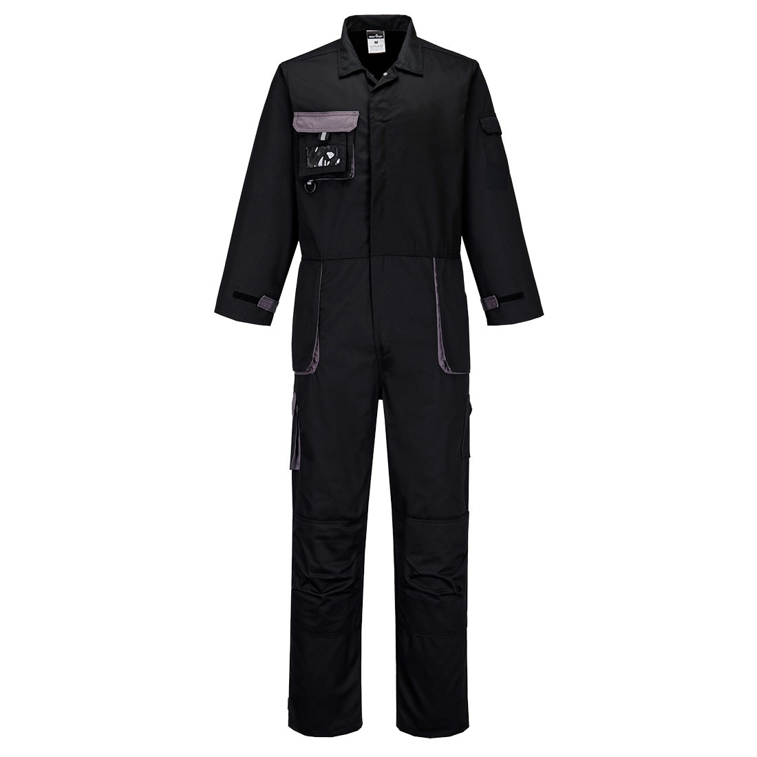 Portwest TX15 Contrast Coverall Black/Grey M