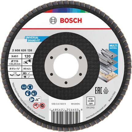 BOSCH Flap Disc x451 115mm T29 p120