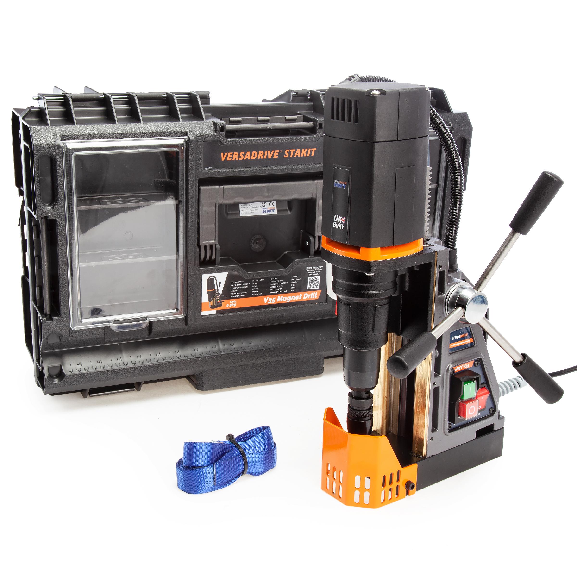 HMT V35 Versadrive Magnetic Drill Machine Kit, 110V (Stakit Case)