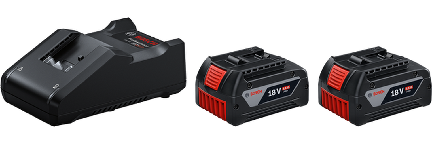 Bosch 18V Starter Set - 2x GBA 4.0Ah + GAL 18V-40