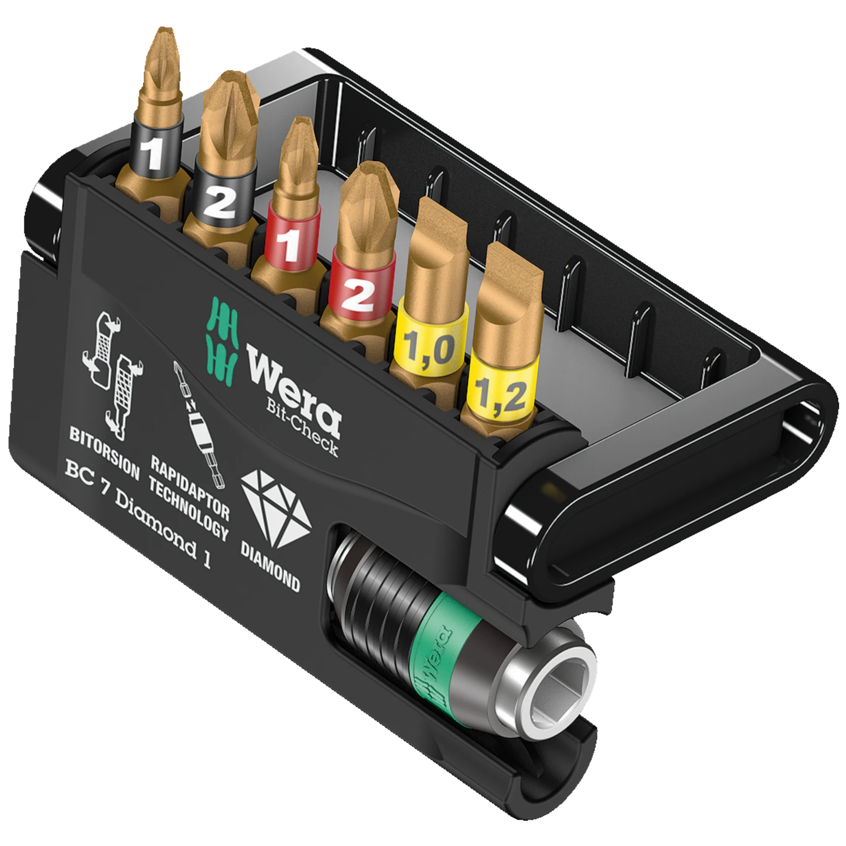 Wera Bit-Check 7 Diamond 1, 7 pieces