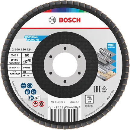 BOSCH Flap Disc x451 115mm T29 p60