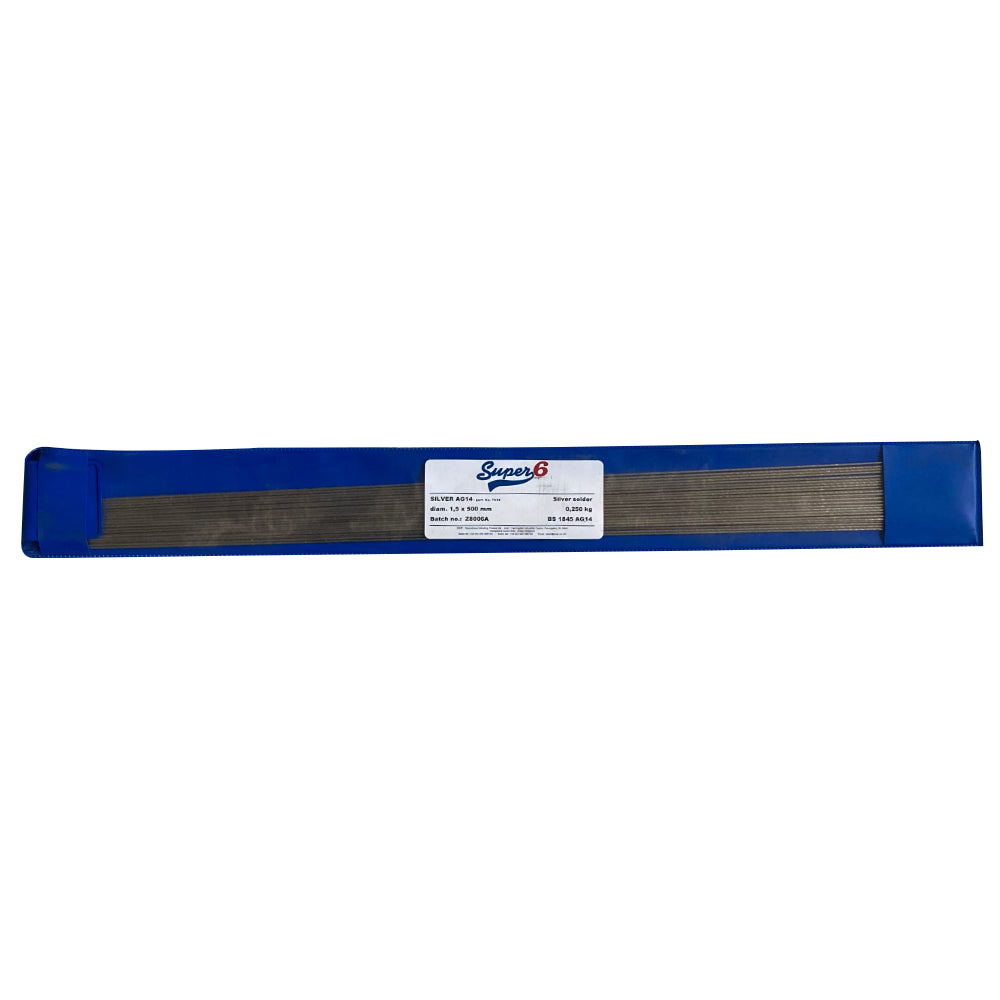 SWP Super 6 AG14 Silver Solder Rods - 1.5 mm, 1 kg
