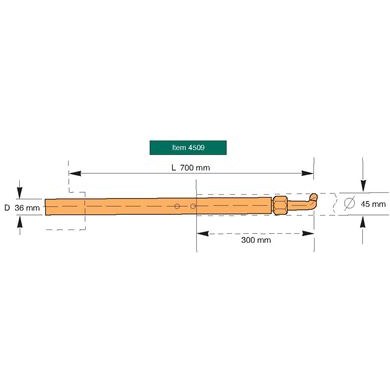 Reduced Size Arm D=36mm L=380-700mm