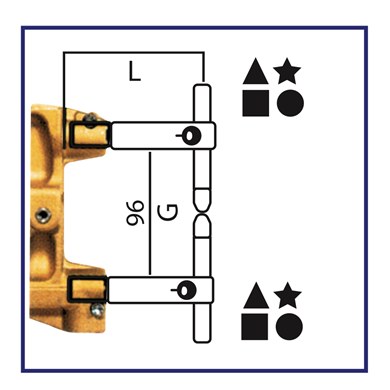 Arms c/w Electrodes Straight L=107mm (Pair) 18mm
