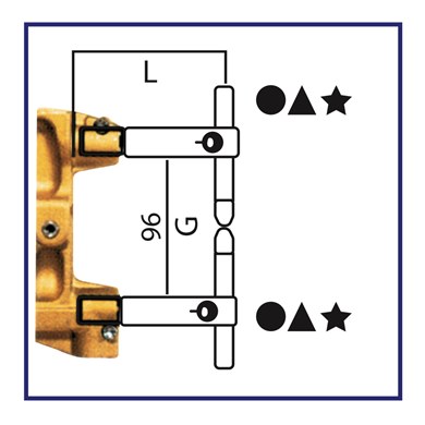 Arms c/w Electrodes Straight L=483mm (Pair) 18mm