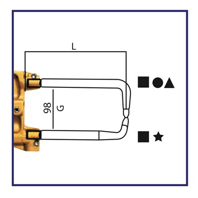 Arms c/w Electrodes Bent L=152mm (Pair) 18mm