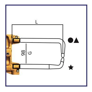 Arms c/w Electrodes Bent L=330mm (Pair) 18mm