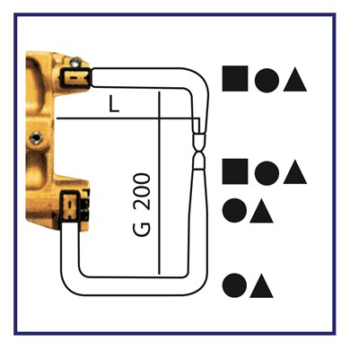 Arms c/w Electrodes Cranked L=235 x 200mm (Pair)