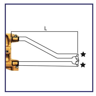 Arms c/w Caps Cranked L=330mm (Pair) 18mm Diameter