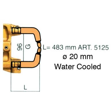 Water Cooled Arms Bent L=483mm D=20mm