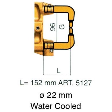 Water Cooled Arms Bent L=152mm D=22mm