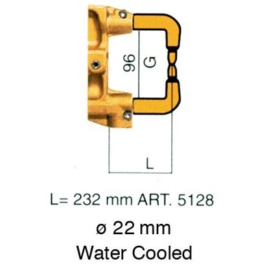 Water Cooled Arms Bent L=232mm D=22mm