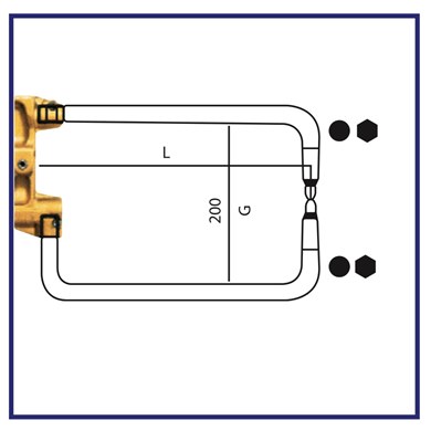 Water Cooled Arms Cranked L=450mm D=22mm