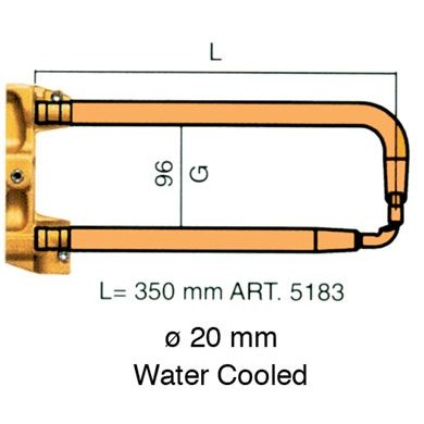 Water Cooled Arms L=350mm D=20mm
