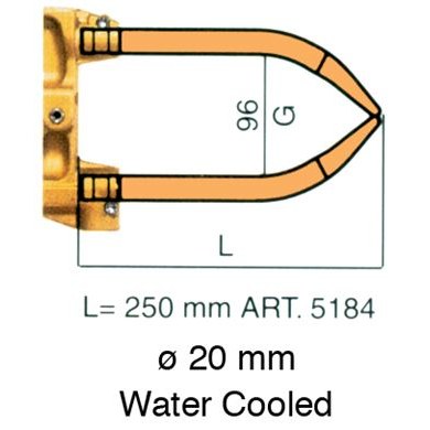 Water Cooled Arms Pincer L=250mm D=20mm