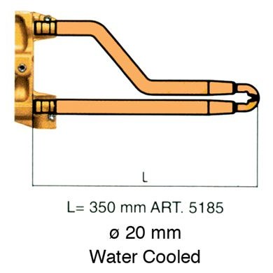 Water Cooled Arms Cranked L=350mm D=20mm