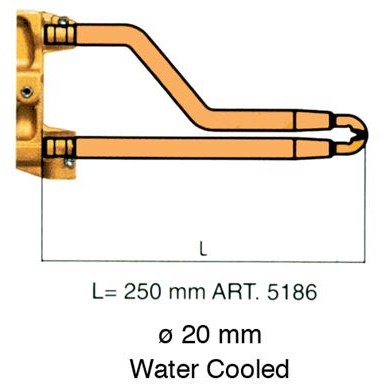 Water Cooled Arms Cranked L=250mm D=20mm