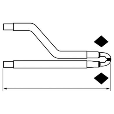 Pair of Special Arms Shaped 'Red' L=275mm (8678T)