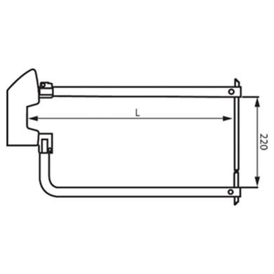 Arms c/w Electrodes Cranked L=500 x 220mm (Pair)