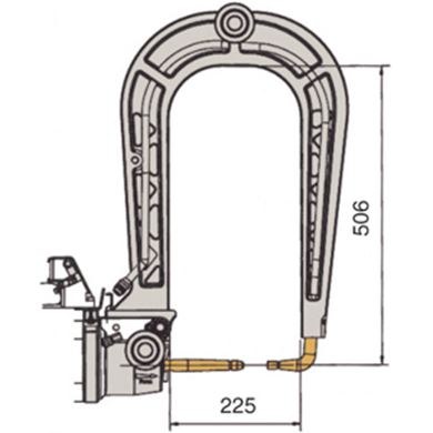 Water Cooled Medium Long Arm L=450mm