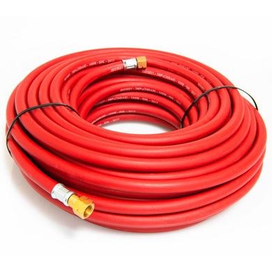 Acetylene Fitted Hose 8mm (5/16") x 30M c/w Hose Check Valves (3/8")